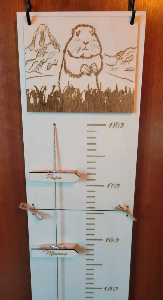 Toise en bois personnalisable