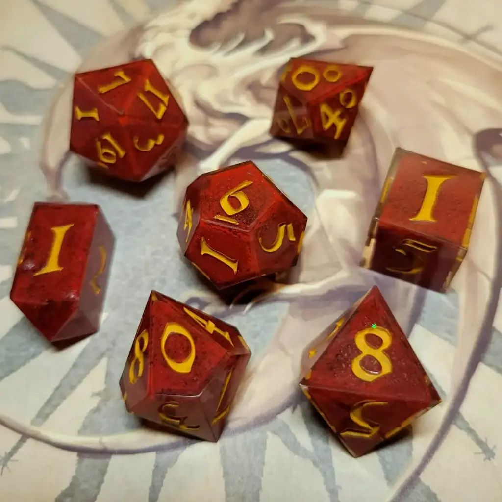 Set de dés draconiques - Dragon Rouge