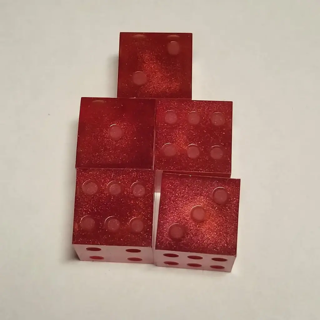 Lot de 5 dés 6 à personnaliser