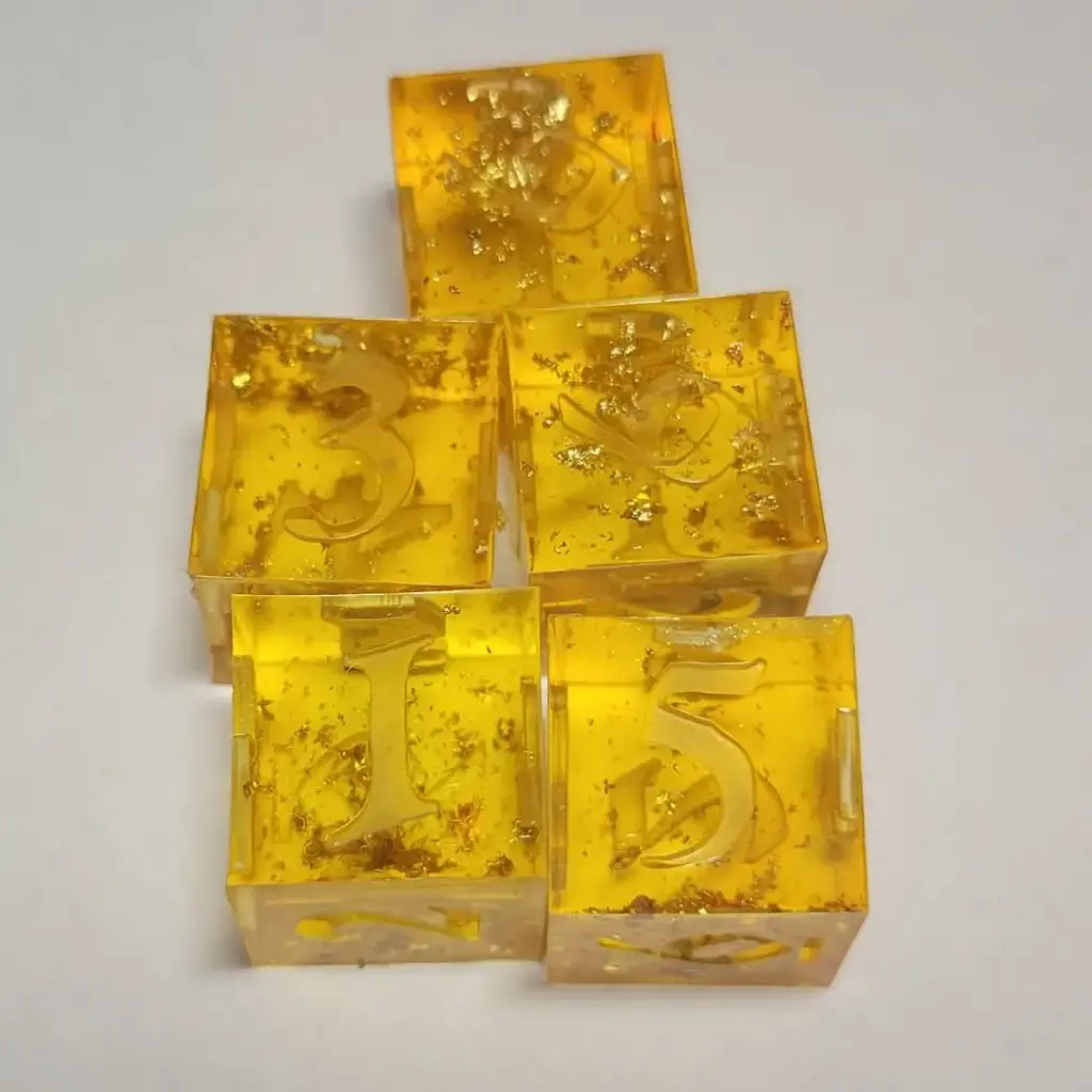 Lot de 5 dés 6 à personnaliser