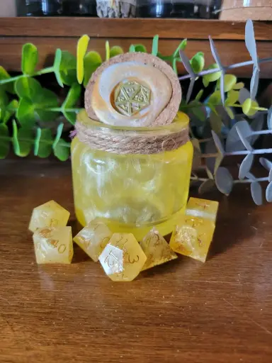 Set de dés + Pot "Solaire"