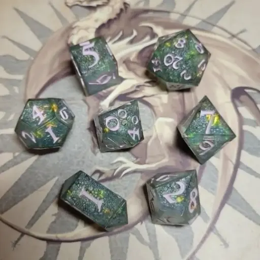 Set de dés draconiques - Dragon de Cristal