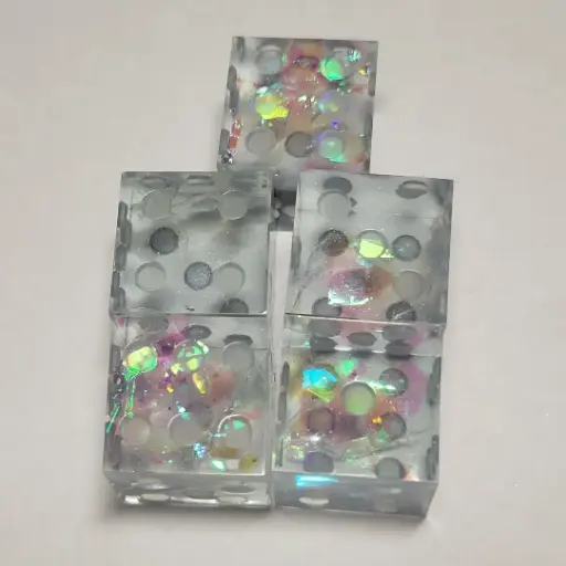 Lot de 5 dés 6 à personnaliser