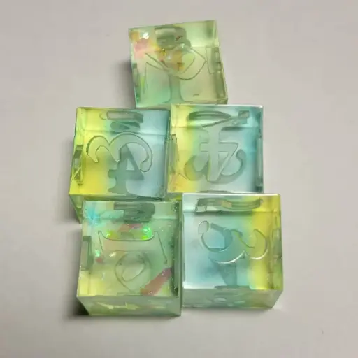 Lot de 5 dés 6 à personnaliser