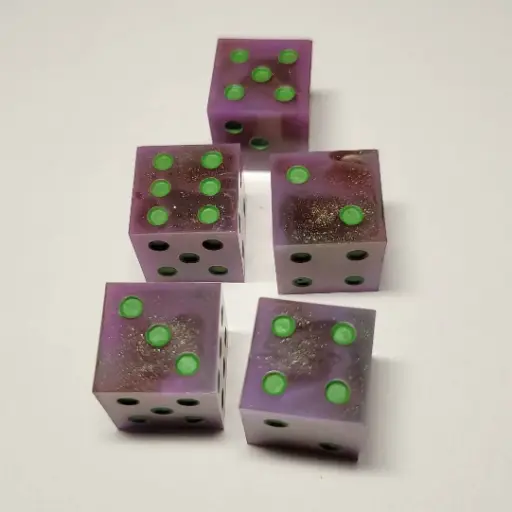 Lot de 5 dés 6 des Marais