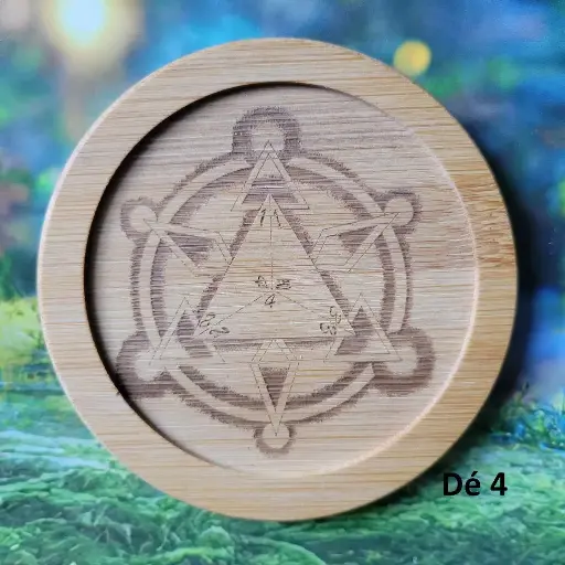 Dessous de verres Dés magiques en bambou (à l'unité)