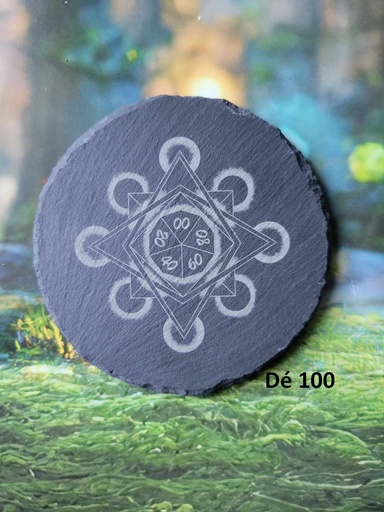 Dessous de verres Dés magiques en ardoise (à l'unité)